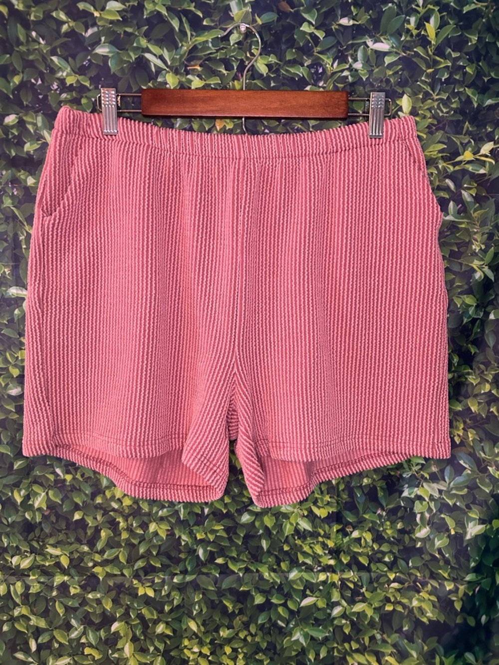 Zenana Outfitters Rose Pink Ribbed Two-Piece Lounge Set - Picture 5 of 7